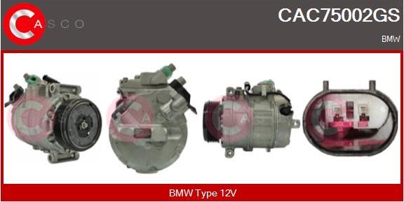 Casco CAC75002GS - Compressor, air conditioning autospares.lv