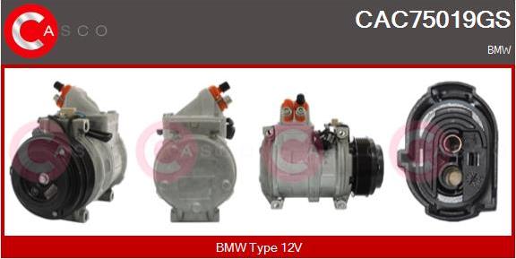 Casco CAC75019GS - Compressor, air conditioning autospares.lv