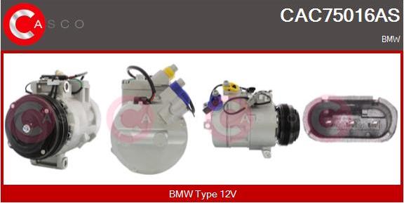 Casco CAC75016AS - Compressor, air conditioning autospares.lv