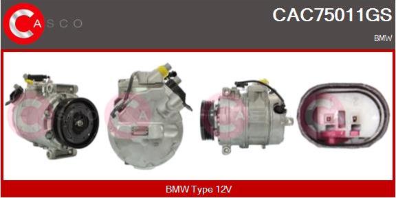 Casco CAC75011GS - Compressor, air conditioning autospares.lv