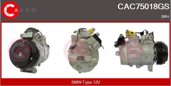 Casco CAC75018GS - Compressor, air conditioning autospares.lv