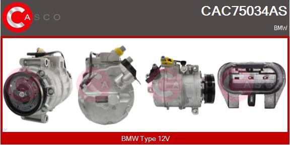 Casco CAC75034AS - Compressor, air conditioning autospares.lv