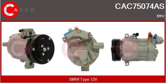 Casco CAC75074AS - Compressor, air conditioning autospares.lv