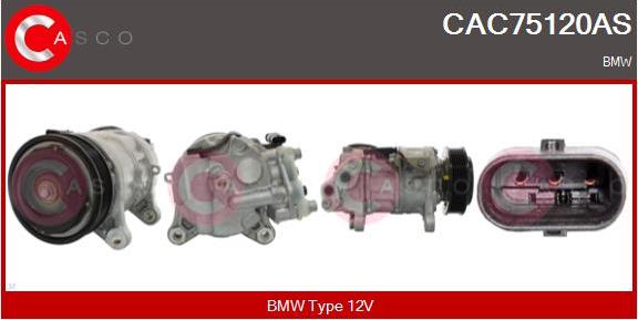 Casco CAC75120AS - Compressor, air conditioning autospares.lv