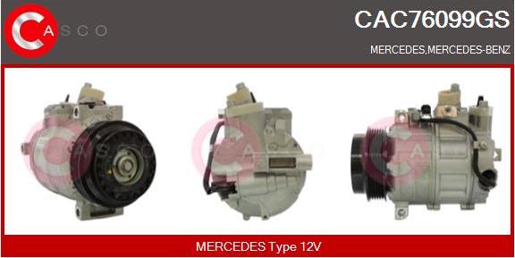 Casco CAC76099GS - Compressor, air conditioning autospares.lv