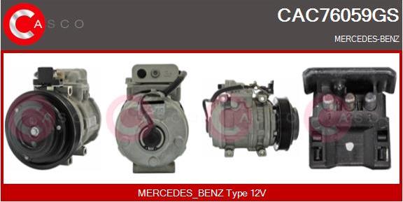 Casco CAC76059GS - Compressor, air conditioning autospares.lv