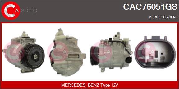 Casco CAC76051GS - Compressor, air conditioning autospares.lv