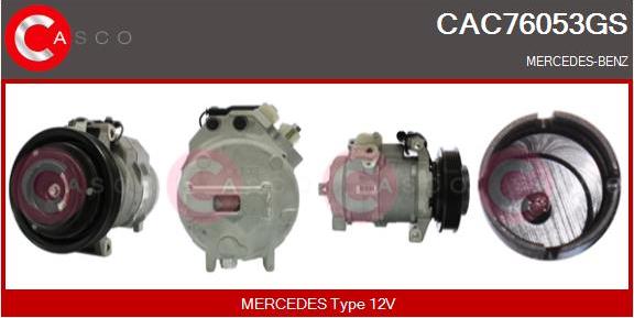 Casco CAC76053GS - Compressor, air conditioning autospares.lv
