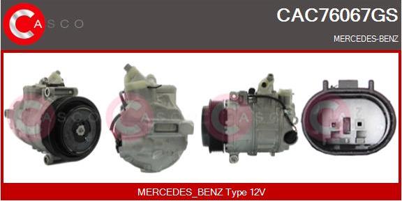 Casco CAC76067GS - Compressor, air conditioning autospares.lv