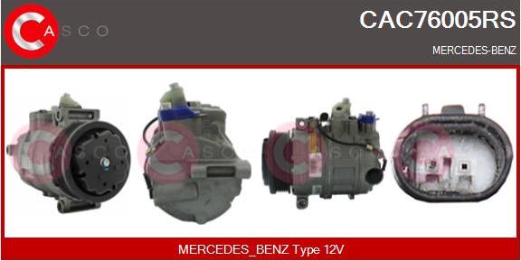 Casco CAC76005RS - Compressor, air conditioning autospares.lv