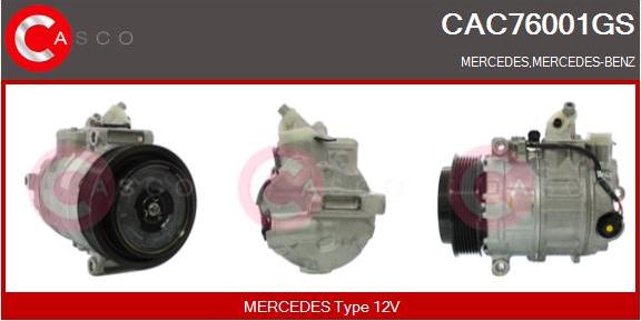 Casco CAC76001GS - Compressor, air conditioning autospares.lv