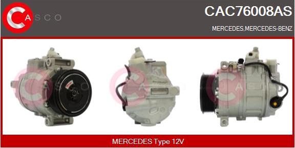 Casco CAC76008AS - Compressor, air conditioning autospares.lv