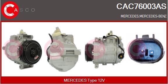 Casco CAC76003AS - Compressor, air conditioning autospares.lv