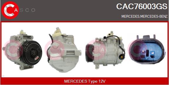 Casco CAC76003GS - Compressor, air conditioning autospares.lv