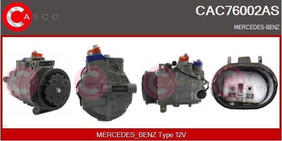 Casco CAC76002AS - Compressor, air conditioning autospares.lv