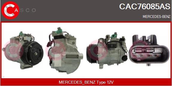 Casco CAC76085AS - Compressor, air conditioning autospares.lv