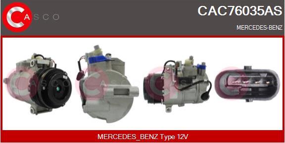 Casco CAC76035AS - Compressor, air conditioning autospares.lv