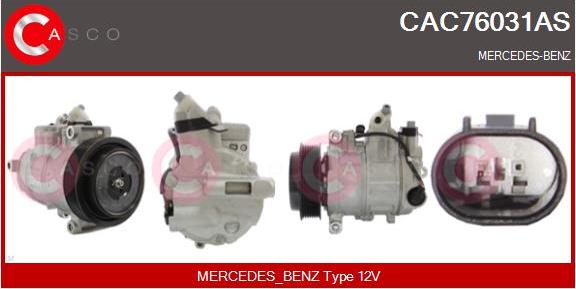 Casco CAC76031AS - Compressor, air conditioning autospares.lv