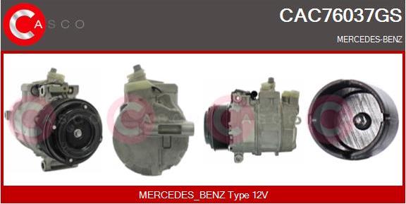 Casco CAC76037GS - Compressor, air conditioning autospares.lv