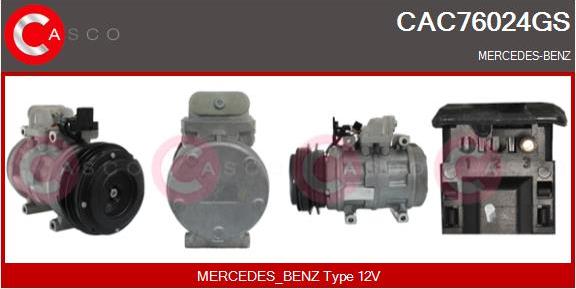 Casco CAC76024GS - Compressor, air conditioning autospares.lv