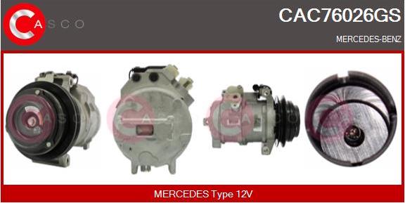 Casco CAC76026GS - Compressor, air conditioning autospares.lv