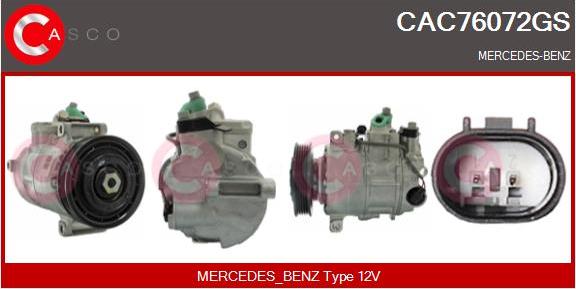Casco CAC76072GS - Compressor, air conditioning autospares.lv