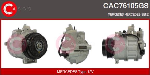 Casco CAC76105GS - Compressor, air conditioning autospares.lv