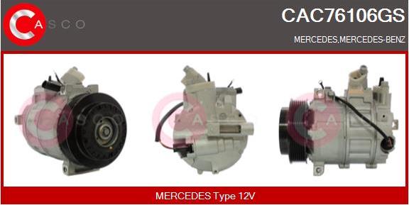 Casco CAC76106GS - Compressor, air conditioning autospares.lv