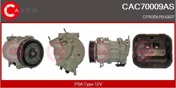 Casco CAC70009AS - Compressor, air conditioning autospares.lv