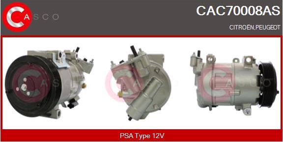 Casco CAC70008AS - Compressor, air conditioning autospares.lv