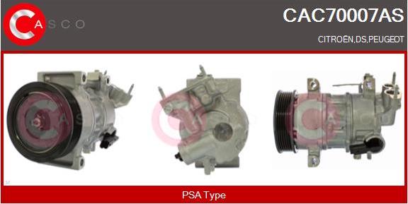 Casco CAC70007AS - Compressor, air conditioning autospares.lv