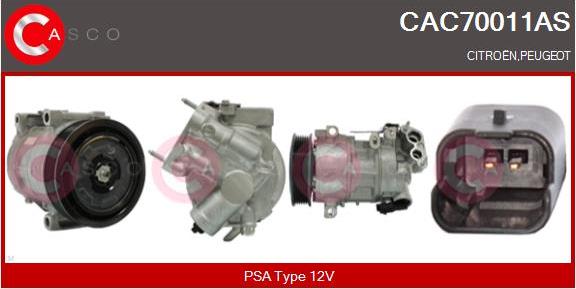 Casco CAC70011AS - Compressor, air conditioning autospares.lv