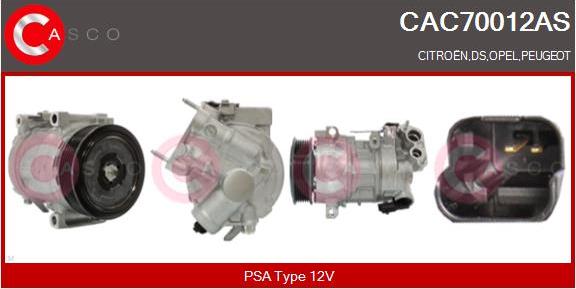 Casco CAC70012AS - Compressor, air conditioning autospares.lv