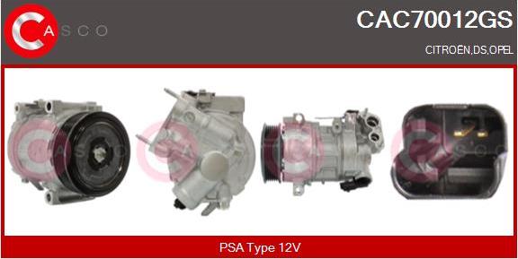 Casco CAC70012GS - Compressor, air conditioning autospares.lv