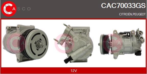 Casco CAC70033GS - Compressor, air conditioning autospares.lv