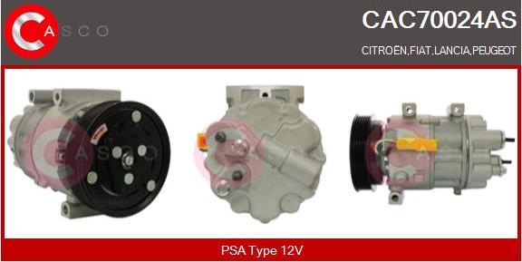 Casco CAC70024AS - Compressor, air conditioning autospares.lv