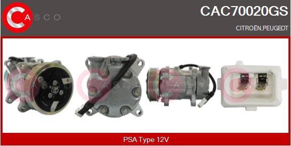 Casco CAC70020GS - Compressor, air conditioning autospares.lv