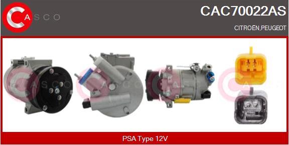 Casco CAC70022AS - Compressor, air conditioning autospares.lv