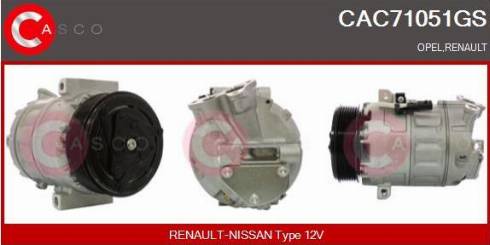 Casco CAC71051GS - Compressor, air conditioning autospares.lv
