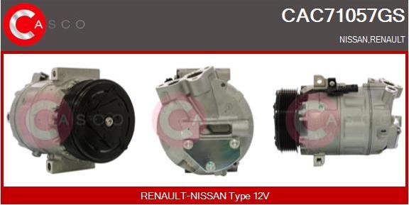 Casco CAC71057GS - Compressor, air conditioning autospares.lv