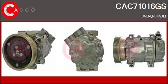 Casco CAC71016GS - Compressor, air conditioning autospares.lv