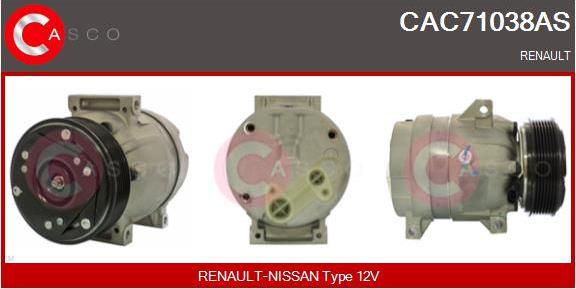 Casco CAC71038AS - Compressor, air conditioning autospares.lv