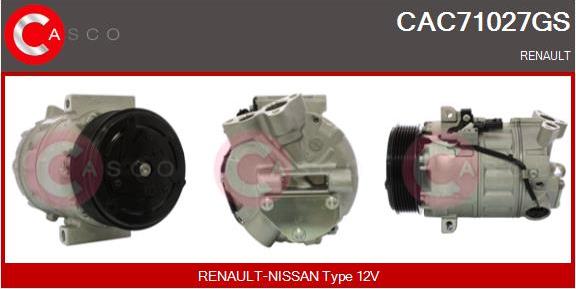 Casco CAC71027GS - Compressor, air conditioning autospares.lv