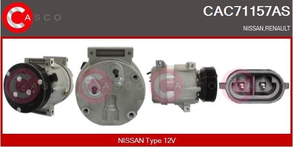 Casco CAC71157AS - Compressor, air conditioning autospares.lv