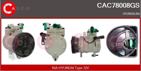 Casco CAC78008GS - Compressor, air conditioning autospares.lv