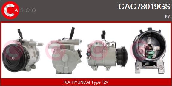 Casco CAC78019GS - Compressor, air conditioning autospares.lv