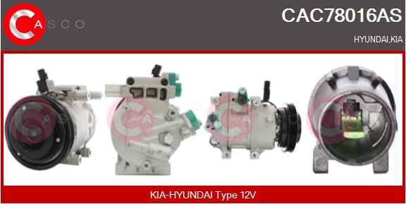 Casco CAC78016AS - Compressor, air conditioning autospares.lv