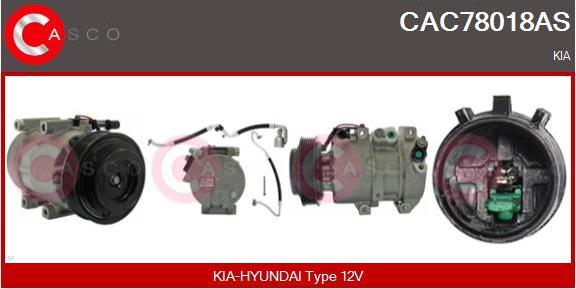 Casco CAC78018AS - Compressor, air conditioning autospares.lv