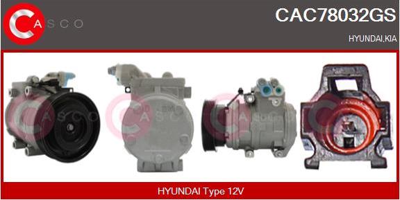 Casco CAC78032GS - Compressor, air conditioning autospares.lv