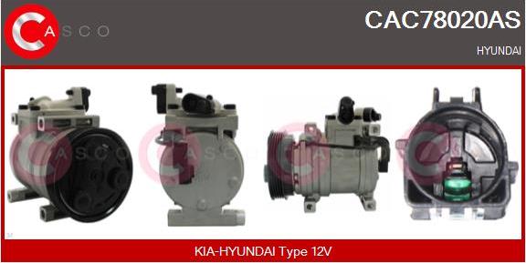 Casco CAC78020AS - Compressor, air conditioning autospares.lv